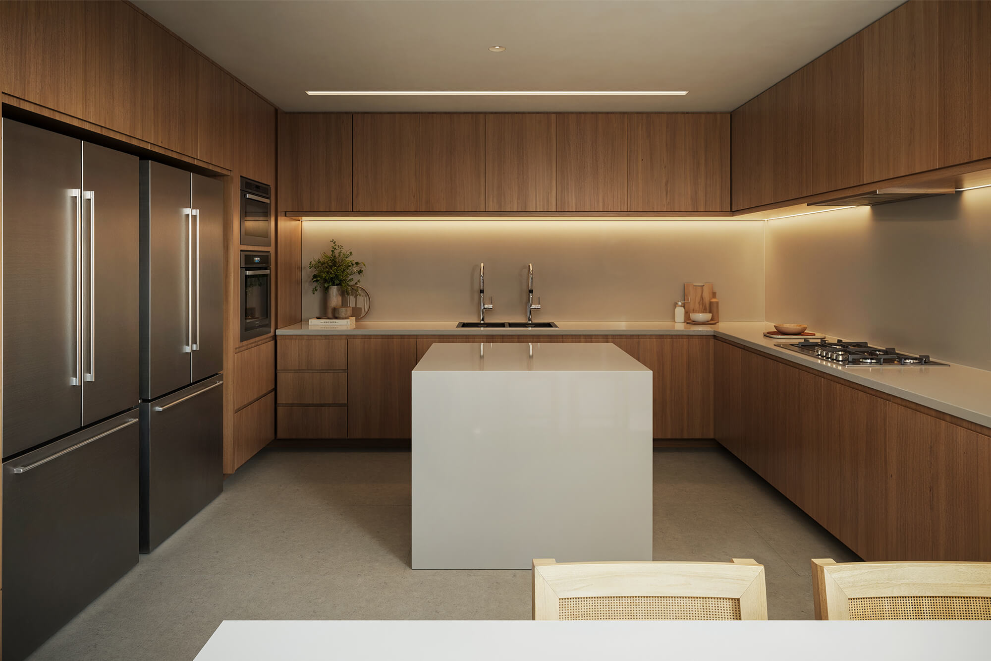 Interior do Vie Ipanema – cozinha gourmet com vista para Ipanema